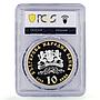Bulgaria 10 leva Orthodox Exarchate 140th Anniversary PR68 PCGS silver coin 2010