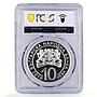 Bulgaria 10 leva Unification 125th Anniversary Stamp PR68 PCGS silver coin 2010