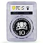 Bulgaria 10 leva Independence 100th Anniversary PR68 PCGS silver coin 2008