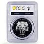 Bulgaria 10 leva Boris Christov Godunov Opera Music PR70 PCGS silver coin 2007