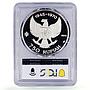 Indonesia 750 rupiah Independence Garuda Bird KM-26 PR68 PCGS silver coin 1970