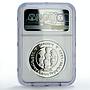 Bangladesh 1 taka Victory Day National Memorial KM-16 PF69 NGC silver coin 1991