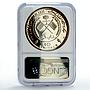 Sharjah Emirate 10 riyals Simon Bolivar Politics KM-5 PF68 NGC silver coin 1971