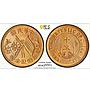 China 10 cash Republic Founding Many Stems Y-301.5 MS63 PCGS copper coin 1912