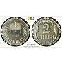Hungary 2 filler Miklos Horthy RESTRIKE PROOF Variety KM-518 PR66 PCGS coin 1942