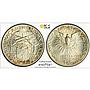 Italy Vatican 5 lire Sede Vacante Dove Bird Sun KM-20 MS67 PCGS silver coin 1939