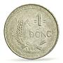 Vietnam 1 dong President Ho Chi Minh Politics KM-3 AU PCGS aluminum coin 1946