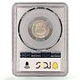 Belgium 10 centimes Leopold II Coinage Lion Arms KM-42 MS66 PCGS CuNi coin 1898