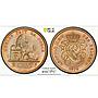 Belgium 2 cents Leopold II Coinage Lion Arms French Legend MS64 PCGS coin 1870