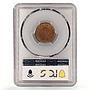 Colombia 10 centavo Leprosarium Coinage Lazareto KM-L3 MS63 PCGS brass coin 1901
