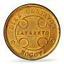 Colombia 10 centavo Leprosarium Coinage Lazareto KM-L3 MS63 PCGS brass coin 1901