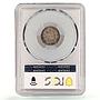 Peru 1 dinero Regular Coinage Seated Liberty KM-204.2 MS63 PCGS silver coin 1898