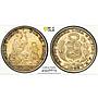 Peru 1 dinero Regular Coinage Seated Liberty KM-204.2 MS63 PCGS silver coin 1898