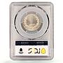 Turkiye 1 lira Republic Coinage Crescent Star KM-883 MS64 PCGS silver coin 1947