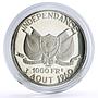 Niger 1000 francs President Hamani Independence TRIAL ESSAI silver coin 1960