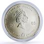 Zambia 5000 kwacha African Wildlife Elephants Fauna Matte silver coin 2003