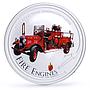 Cook Islands 1 dollar Fire Engines Cars Bickle Triple Pumper silver coin 2005