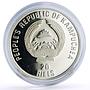 Cambodia 20 riels Khmer Republic Angkor Wat Temple Palace proof silver coin 1989