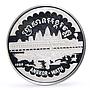 Cambodia 20 riels Khmer Republic Angkor Wat Temple Palace proof silver coin 1989