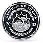 Liberia 20 dollars Railways Railroads Trains A3 Scotsman proof silver coin 2002