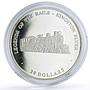 Liberia 20 dollars Railways Railroads Trains Kingston proof silver coin 2003