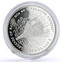 Liberia 20 dollars Railways Railroads Trains Glacier proof silver coin 2003