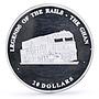 Liberia 20 dollars Railways Railroads Trains The Ghan proof silver coin 2003