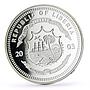 Liberia 20 dollars Railways Railroads Trains Super Chief proof silver coin 2003