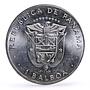 Panama 1 balboa Explorer Vasco Nunez de Balboa KM-39.2 Error LEY CuNi coin 1976
