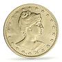 Brazil 400 reis Regular Coinage Libertad Liberty KM-505 MS62 PCGS CuNi coin 1901