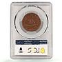 Chile 2 1/2 centavos Republic Coinage Libertad Toned KM-150 MS64 PCGS coin 1896