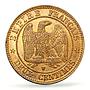 France 2 centimes Napoleon III Coinage Eagle KM-776 MS64 PCGS bronze coin 1857