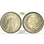 Hungary 20 filler Francis Joseph I Coinage KM-483 MS65 PCGS nickel coin 1893