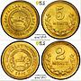 Mongolia 1 2 5 10 15 20 mongo Set Republic Coinage MS65 - MS66 PCGS coins 1945