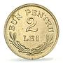 Romania 2 lei Ferdinand I Coinage Brussels Mint KM-47 MS63 PCGS CuNi coin 1924