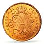 Belgium 2 cents Albert I Coinage Lion Arms French Legend MS68 PCGS Cu coin 1912