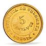 Colombia 5 centavos Leprosarium Coinage Lazareto KM-L2 MS64 PCGS brass coin 1901