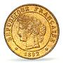 France 1 centime Republic Coinage Laureate Head KM-826 MS64 PCGS coin 1892