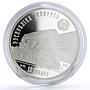 Belarus 10 roubles Railroads 150th Anniversary Train Station silver coin 2012