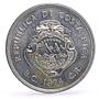 Costa Rica 100 colones Conservation Wildlife Manatee Fauna silver coin 1974