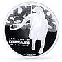 Tuvalu 5 dollars Prehistoric Fauna Seismosaurus Dinosaur proof silver coin 2002