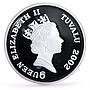 Tuvalu 5 dollars Prehistoric Fauna Seismosaurus Dinosaur proof silver coin 2002