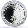 Switzerland 20 francs Knie Circus 100th Anniversary Clown proof silver coin 2019