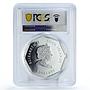 Cook Islands 5 dollars Saint Martin Horseman Gilt PR67 PCGS silver coin 2008