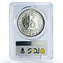 Ras al Khaimah 10 riyals Dwight Eisenhower with PROOF PR68 PCGS silver coin 1970