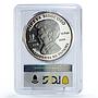 Panama 10 balboas Canal Transfer Mireya Moscoso Ship PR69 PCGS silver coin 1999