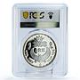 Egypt 5 pounds Ancient Treasures God Hapi Statue PR68 PCGS silver coin 1993