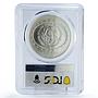 Mexico 5 pesos Precolombina Mascara Sculpture Statue MS68 PCGS silver coin 1997