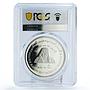 UAE 50 dirhams Sheikh Maktoum Trade Center Tower PR69 PCGS silver coin 1990