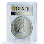 Turks and Caicos Islands 20 crowns Queen Victoria MS67 PCGS silver coin 1976